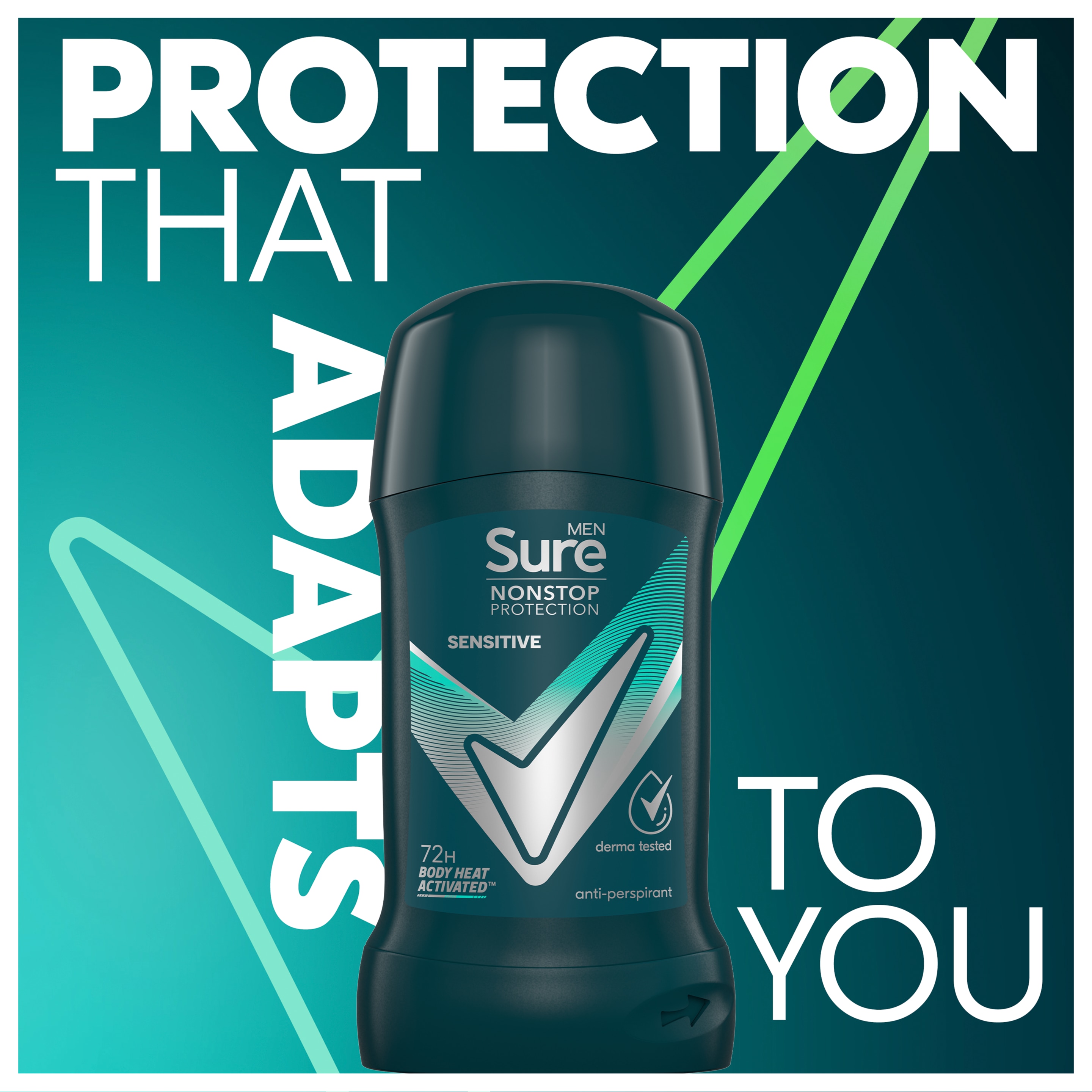 Sure Men 72hr Sensitive Antiperspirant Deodorant Stick
