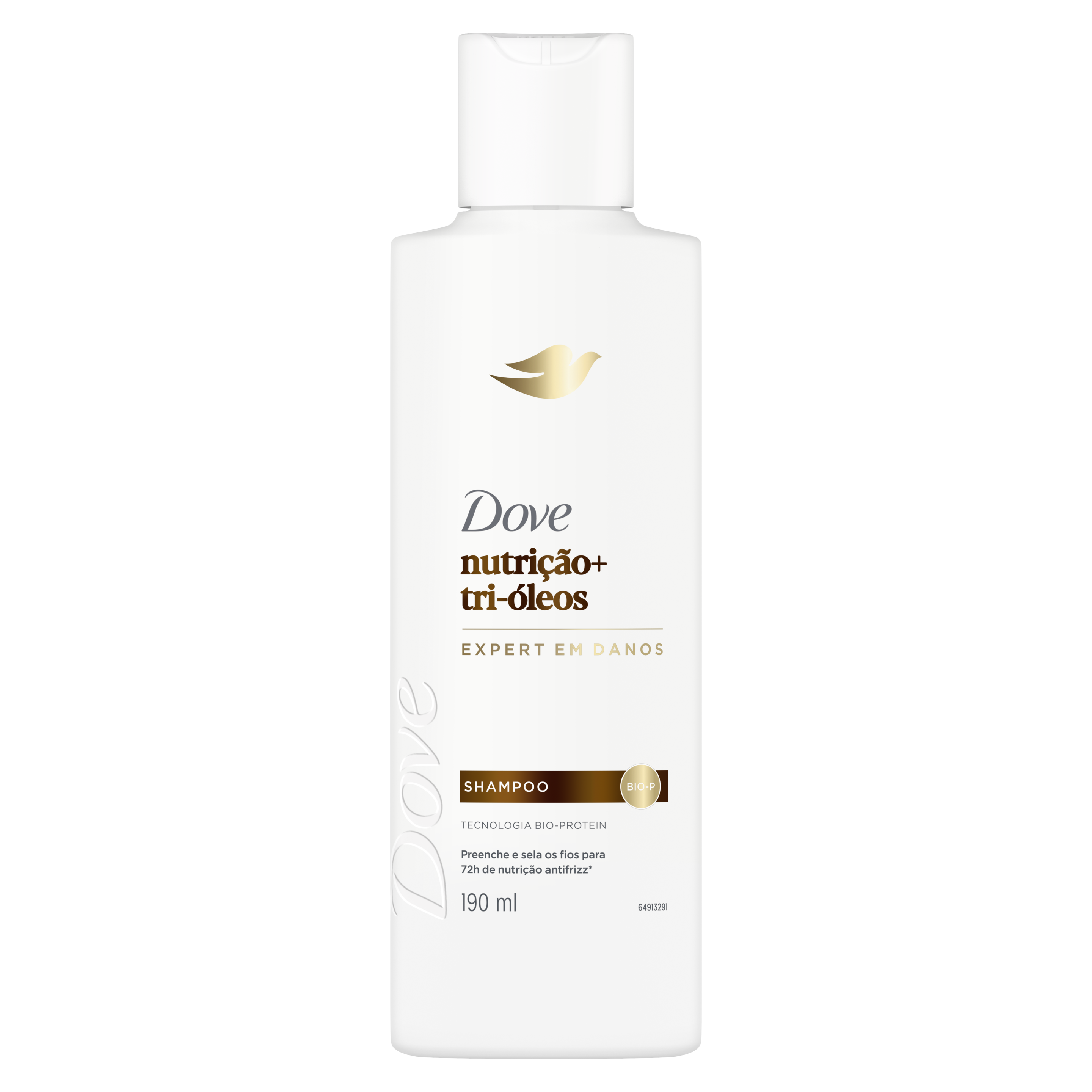 Dove Shampoo Nutrição Tri-Óleos 190ml packshot