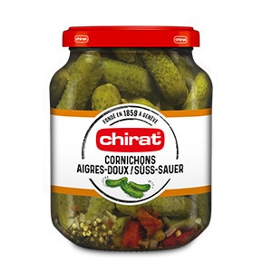 Chirat Cornichons aigres - doux 425g