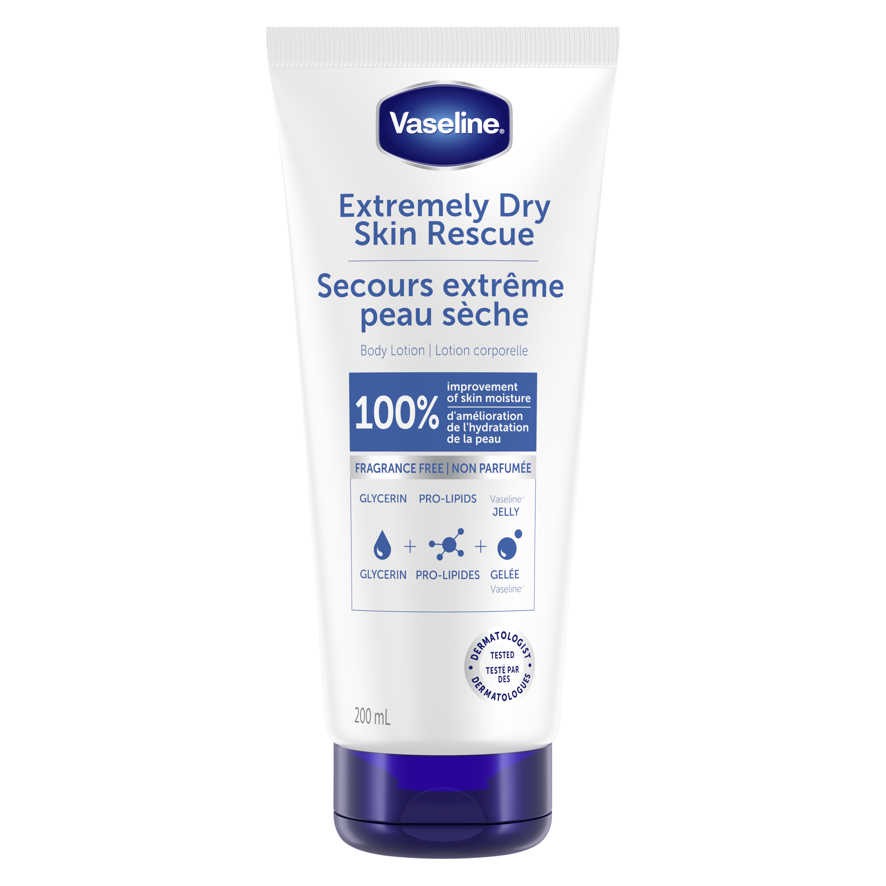 Vaseline Clinical Care Extremely Dry Skin Rescue Body Lotion Front of Pack packshot