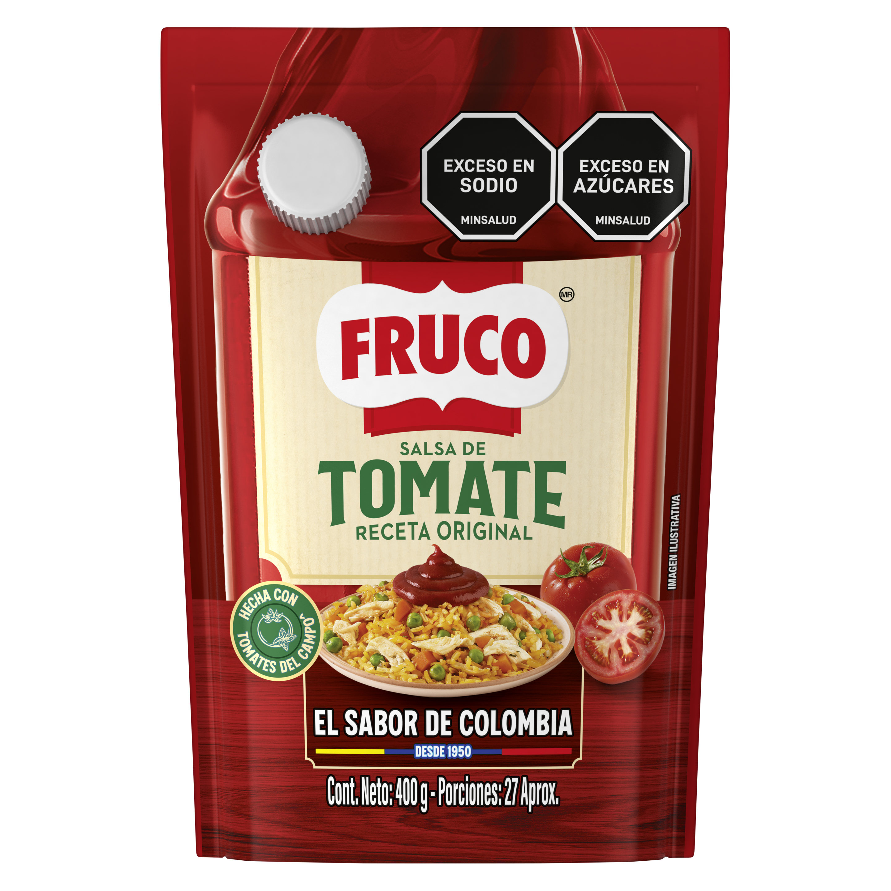 Salsa De Tomate Fruco Doypack 400g packshot