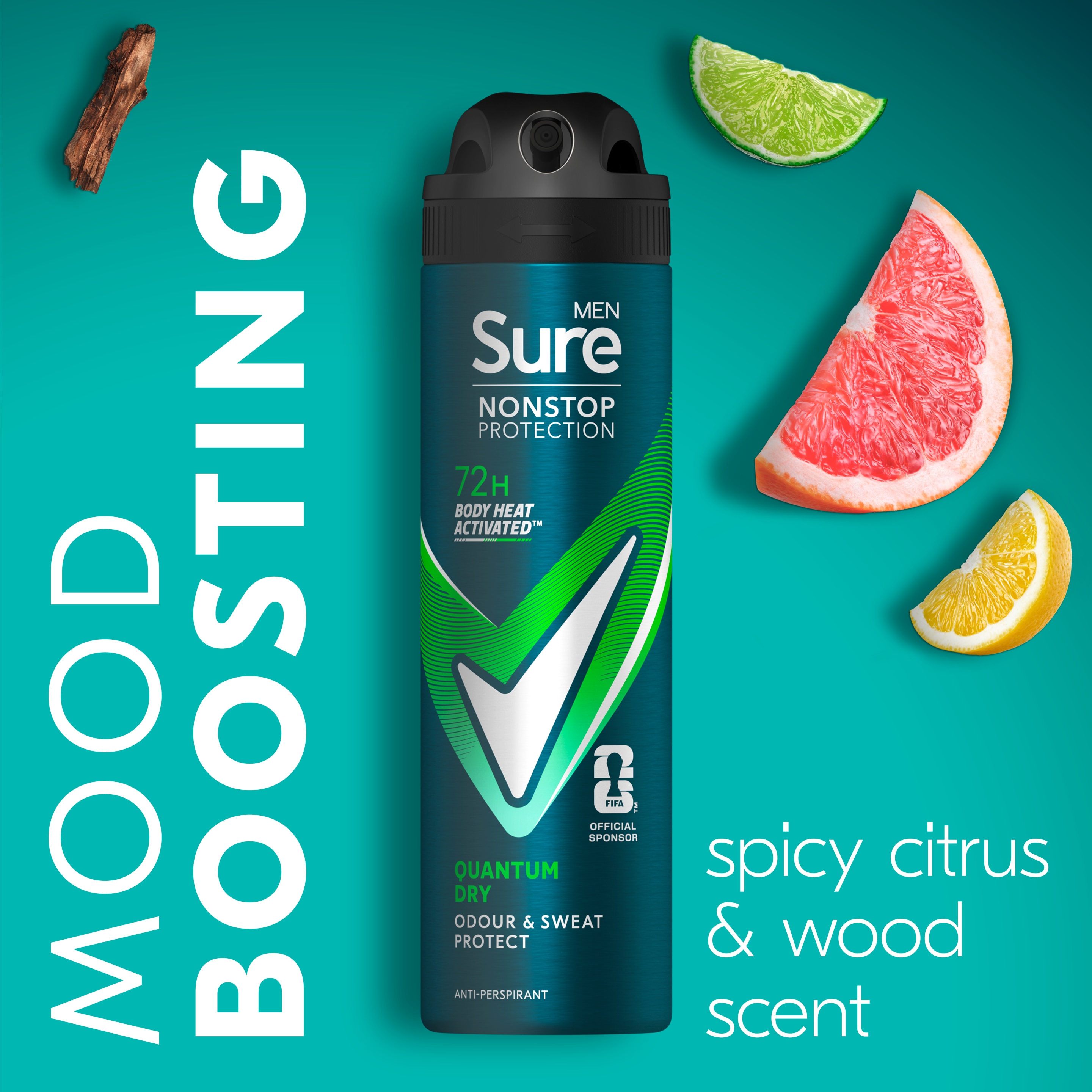 Quantum Dry Nonstop Protection Antiperspirant Deodorant Spray 150ml