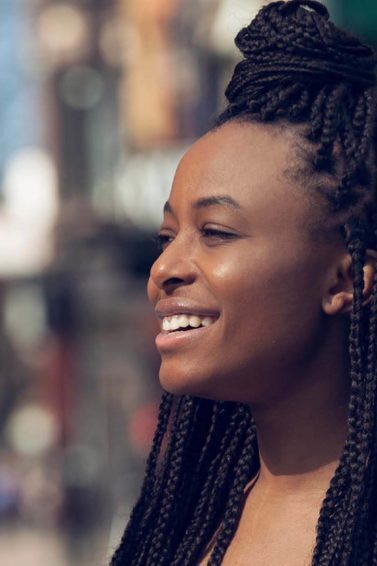 modelo com box braids