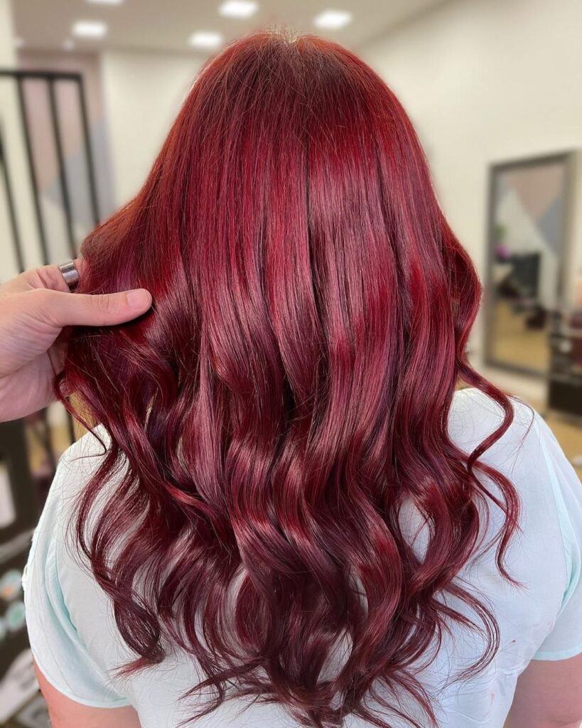 acaju vermelho tom cor de cabelo