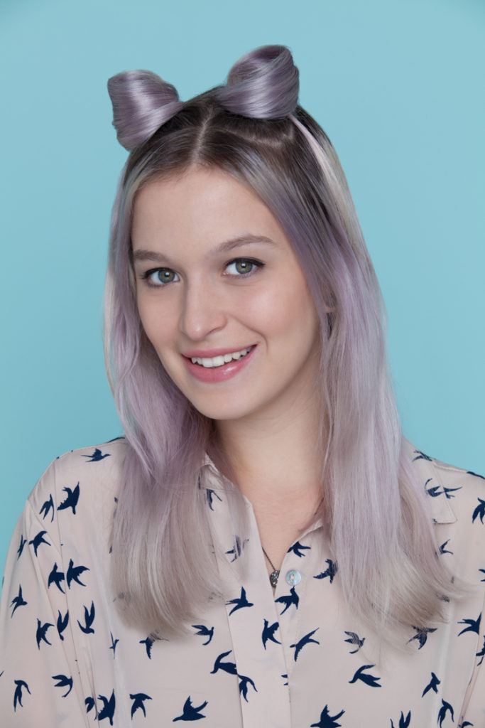 Penteado com relas de gato pronto