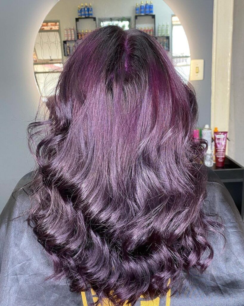 cabelo marsala escuro subtom roxo