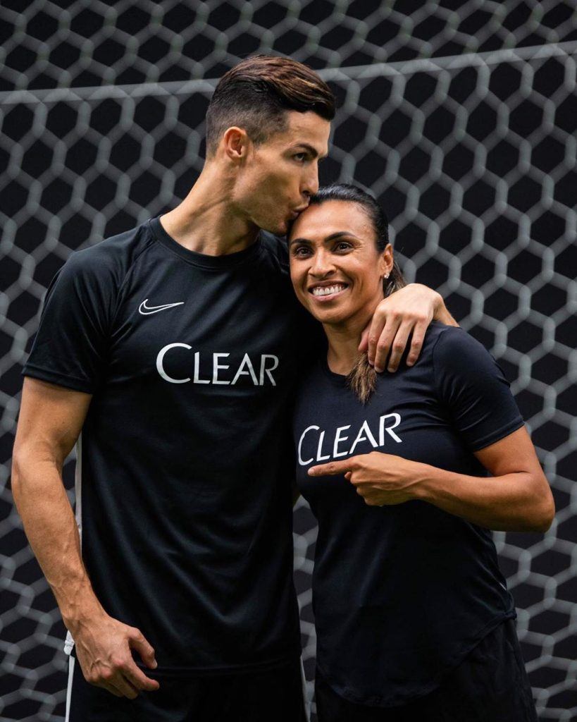 Cristiano e Ronaldo em grande encontro promovido pela Clear