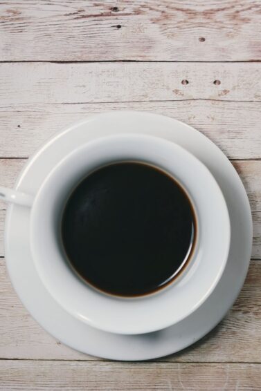 xícara de café vista de cima