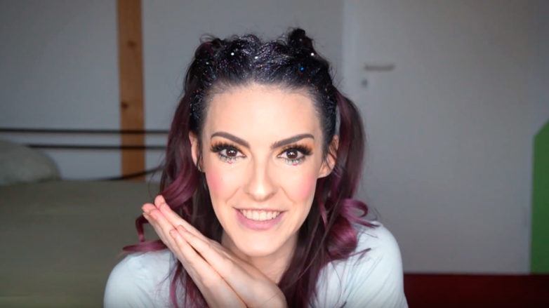 trança com glitter para Carnaval