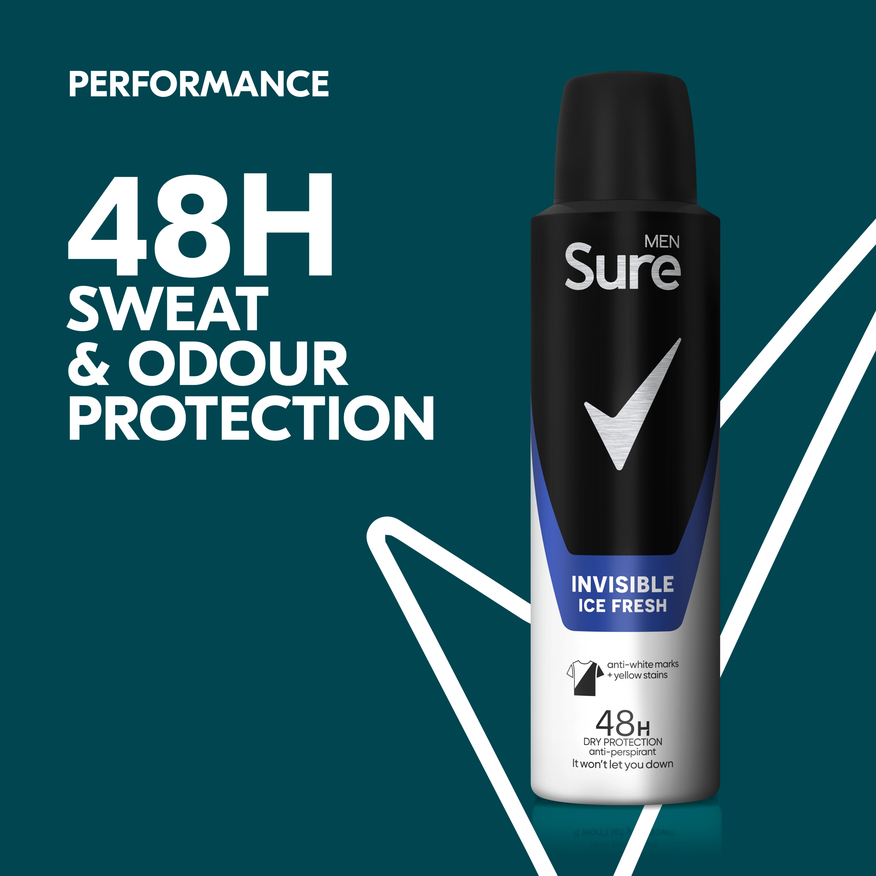 Sure Men Invisible Ice Antiperspirant Deodorant 150ml