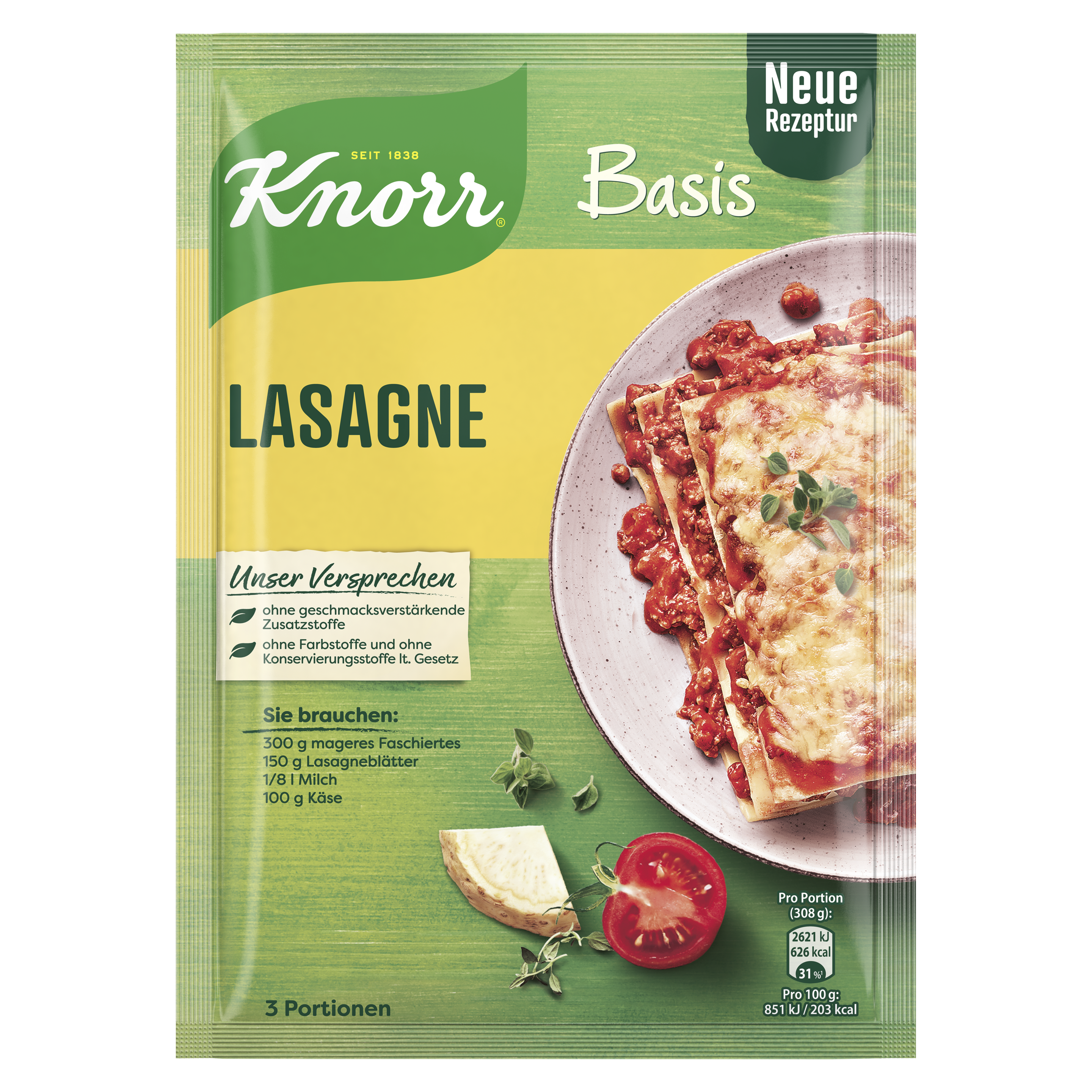 Knorr Basis Lasagne 2 Portionen
