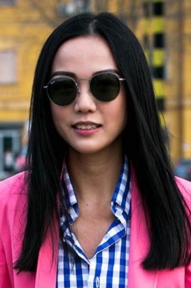 modelo com cabelo liso que foi usado máscara capilar