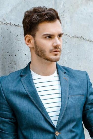 modelo de Penteados masculinos para o lado