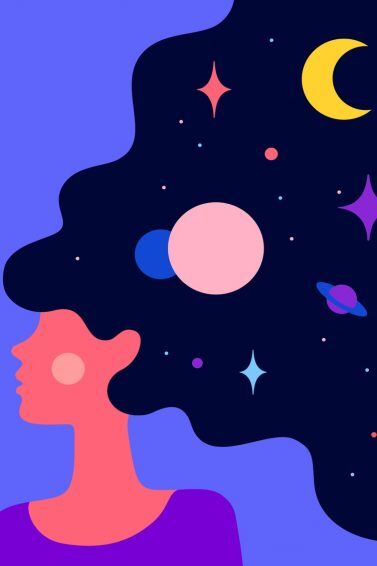 ilustração das fases da lua para cortar o cabelo