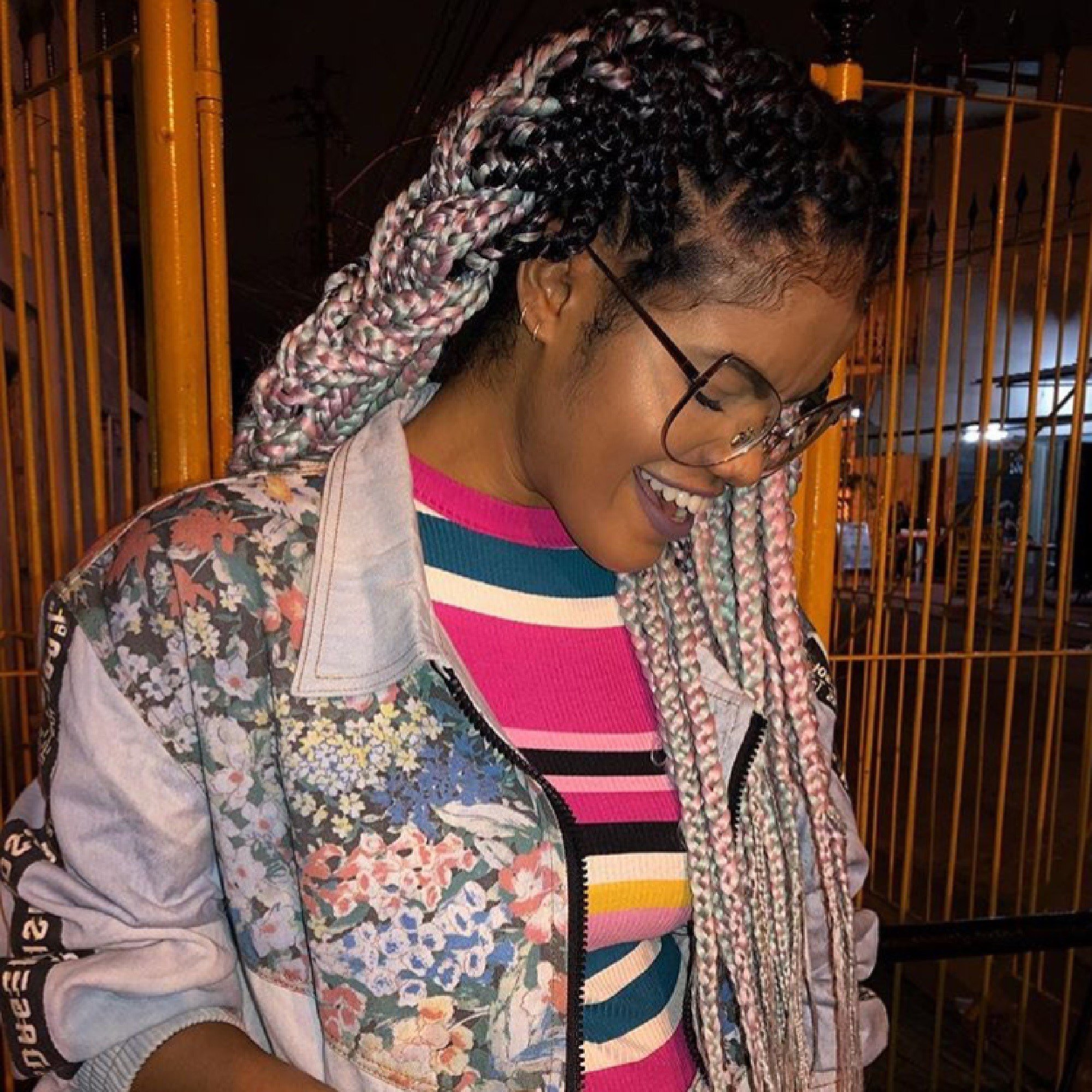 Box braids finalizadas com baby hair