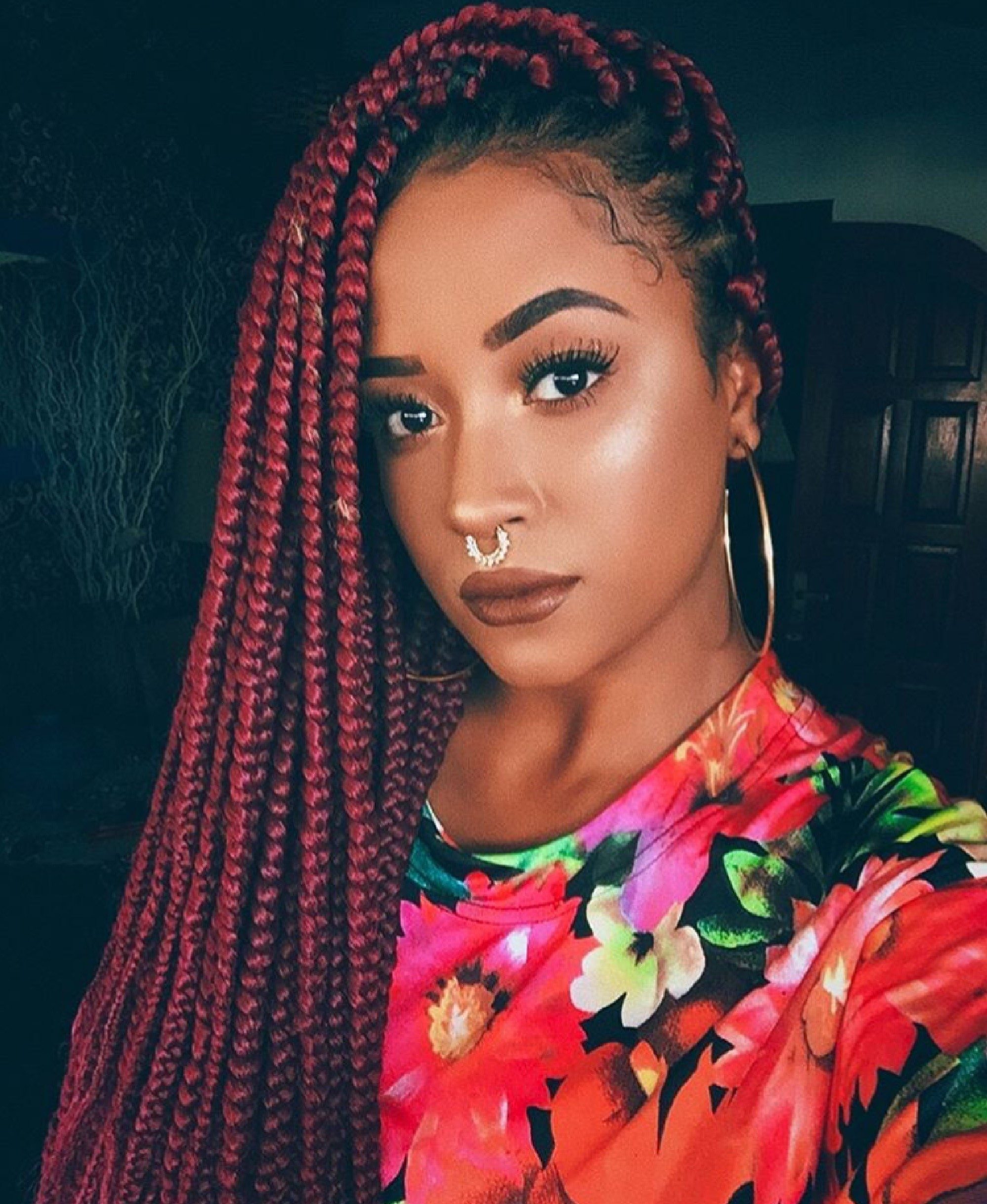 Box braids finalizadas com baby hair