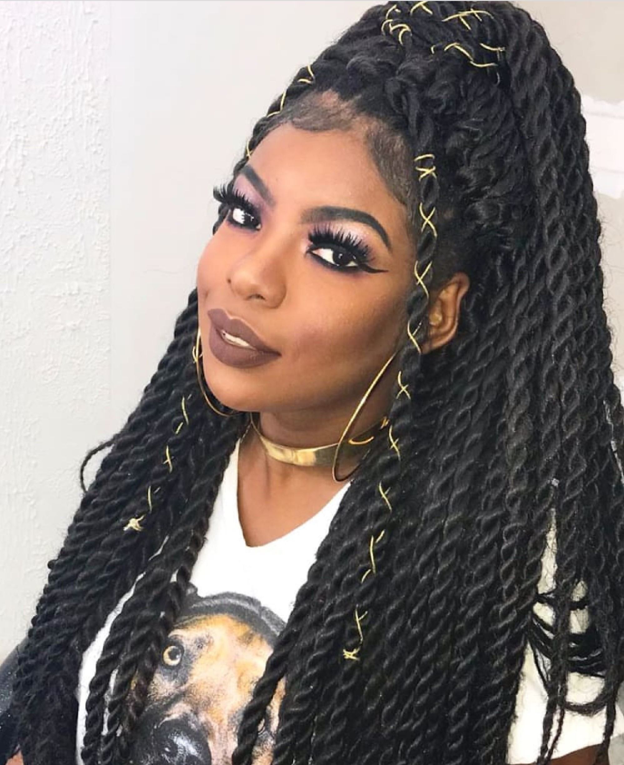 Box braids finalizadas com baby hair