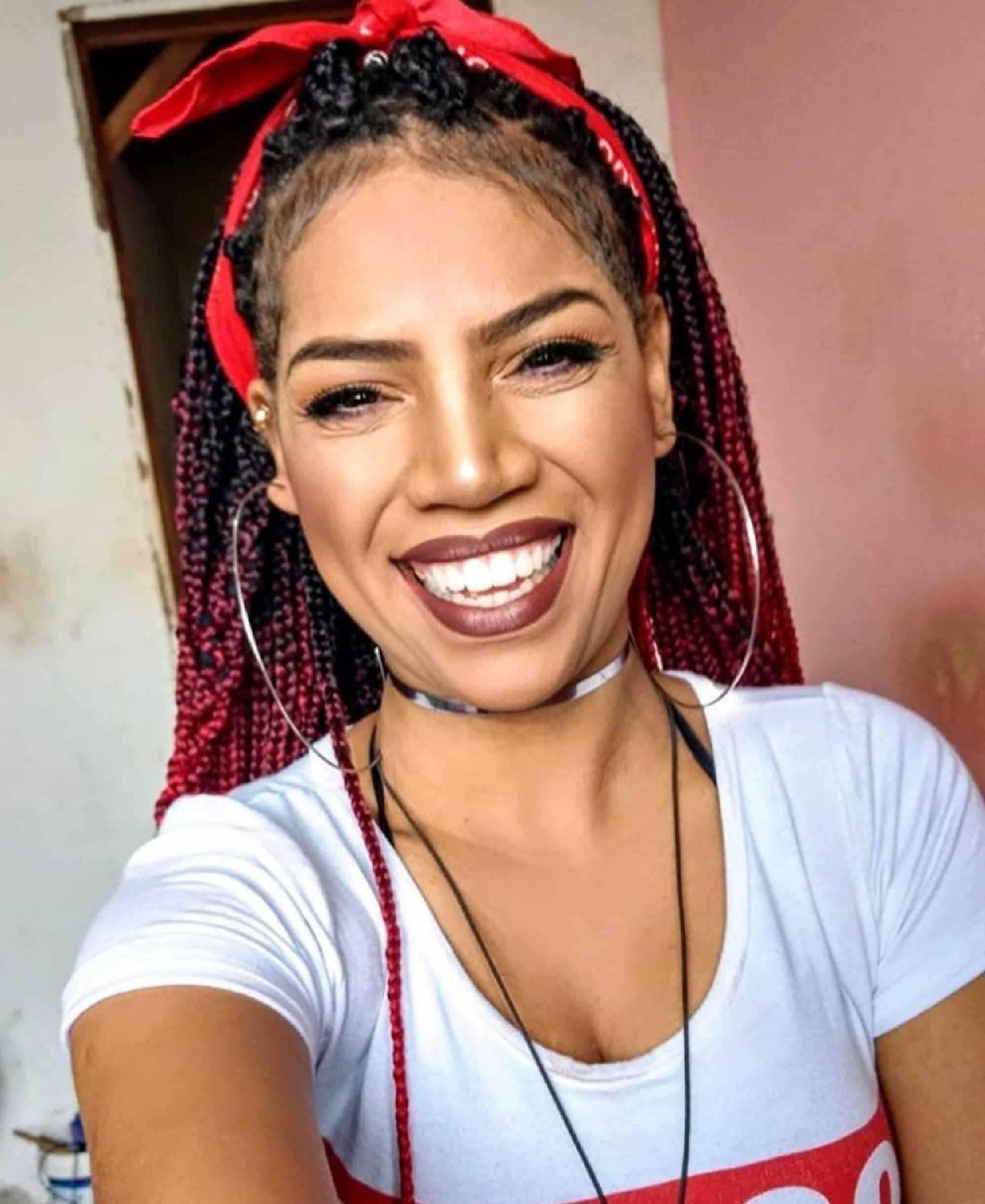 Box braids finalizadas com baby hair