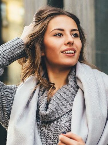 modelo de Cabelo oleoso no inverno