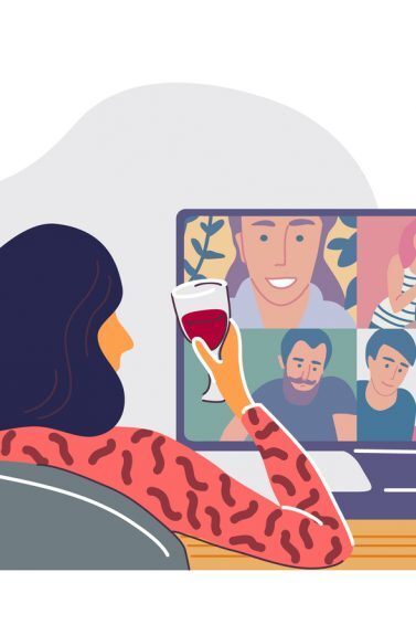 ilustração de festa online