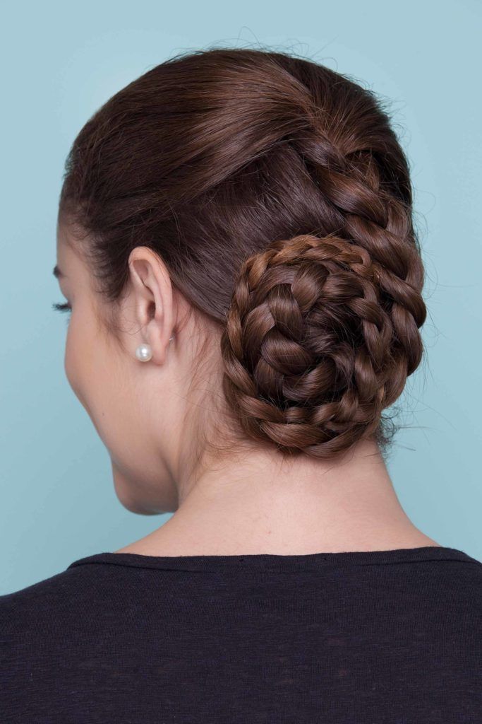 coque chignon com trança dupla 1