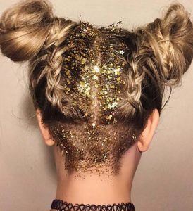 modelo de glitter undercut krstnmchl