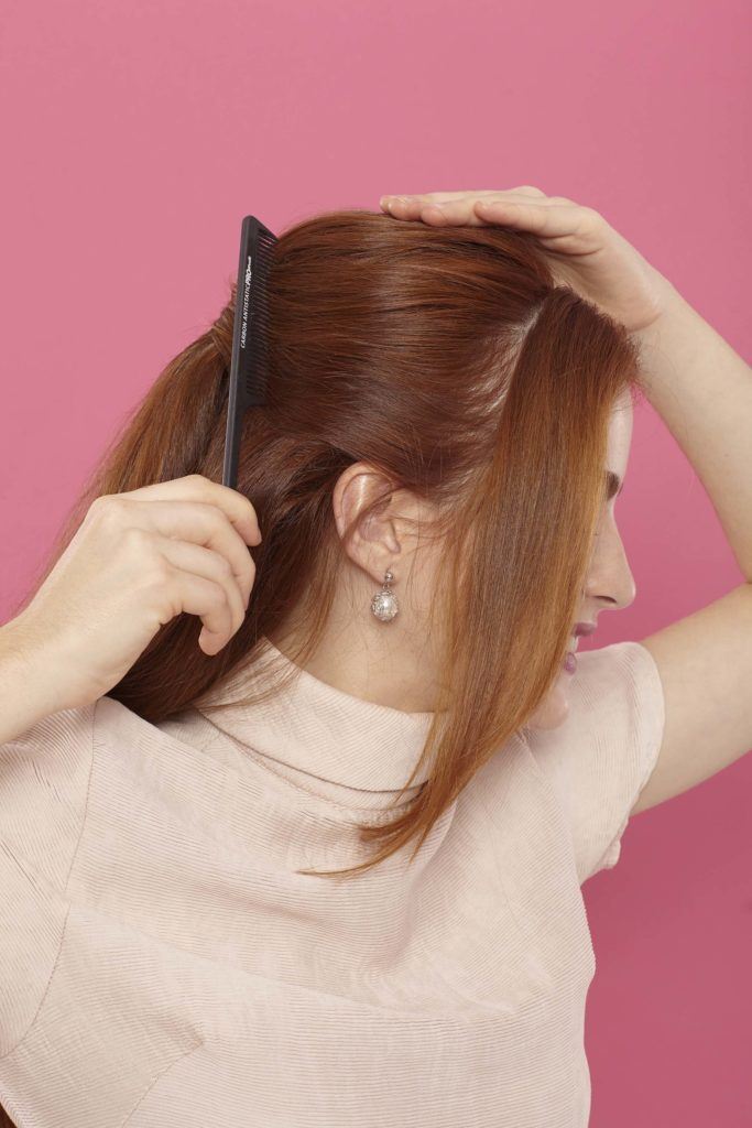 modelo de Penteado colmeia com ondas