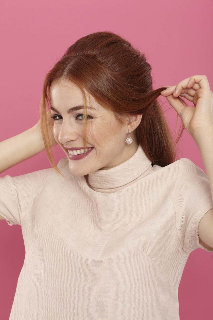 modelo de Penteado colmeia com ondas
