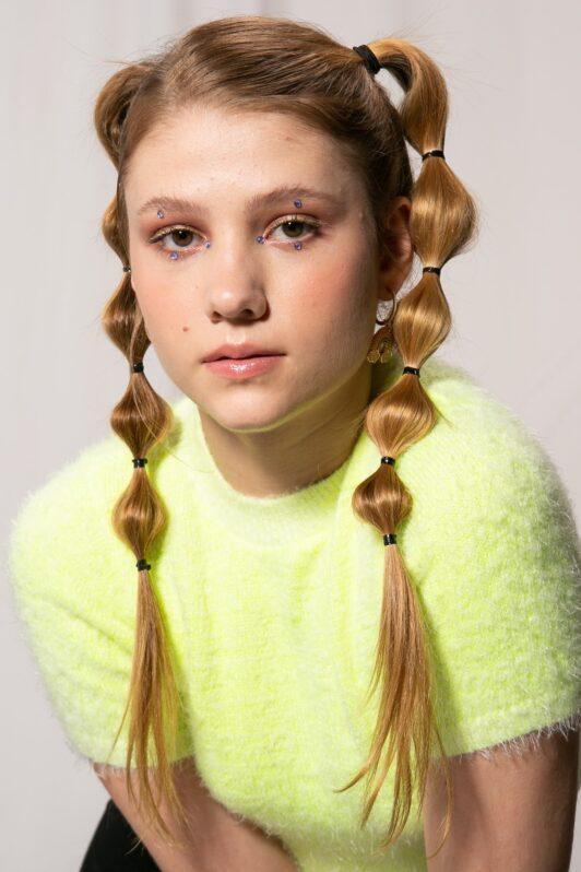 penteado para meninas coque bolha