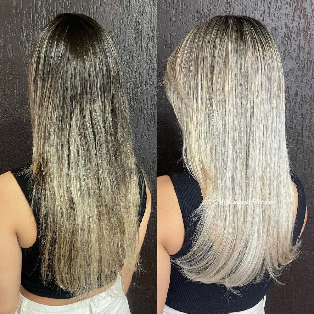 cabelo antes e depois da cauterização capilar