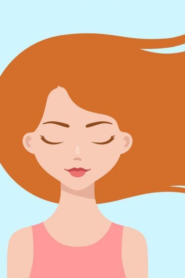 ilustração com mulher de cabelo longo