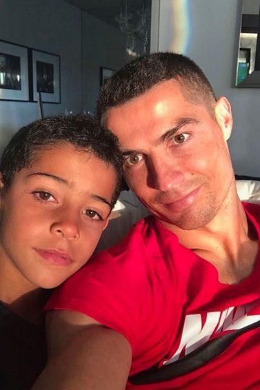 Cristiano Ronaldo com seu filho