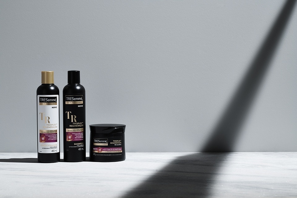 Pré shampoo, shampoo e condicionador tresemmé tresplex