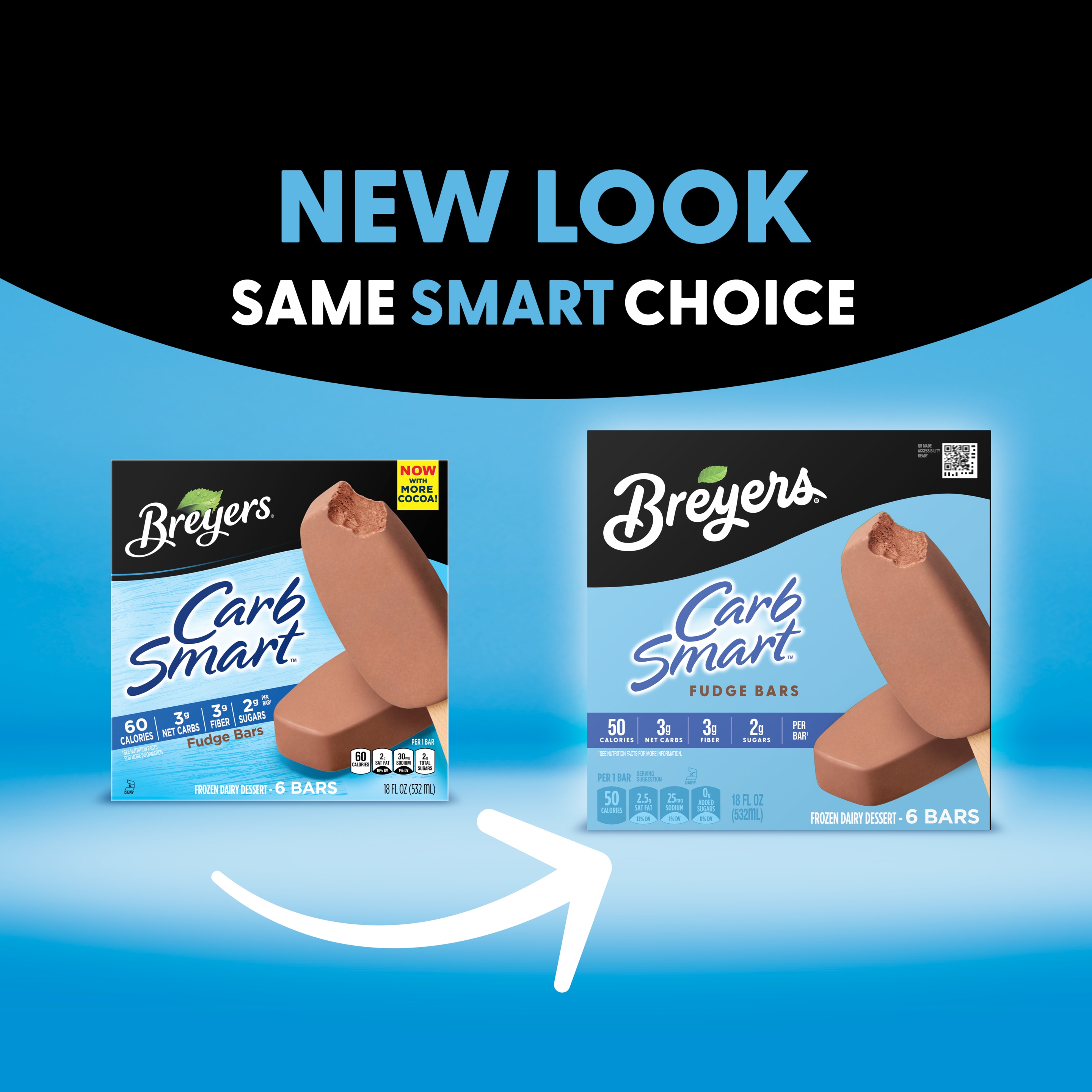 A visual highlighting the new Breyers pack design