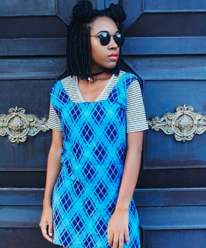 modelo de Box Braids Curtas