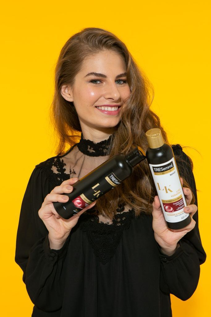  cabelo liso lavado com produtos tresemme