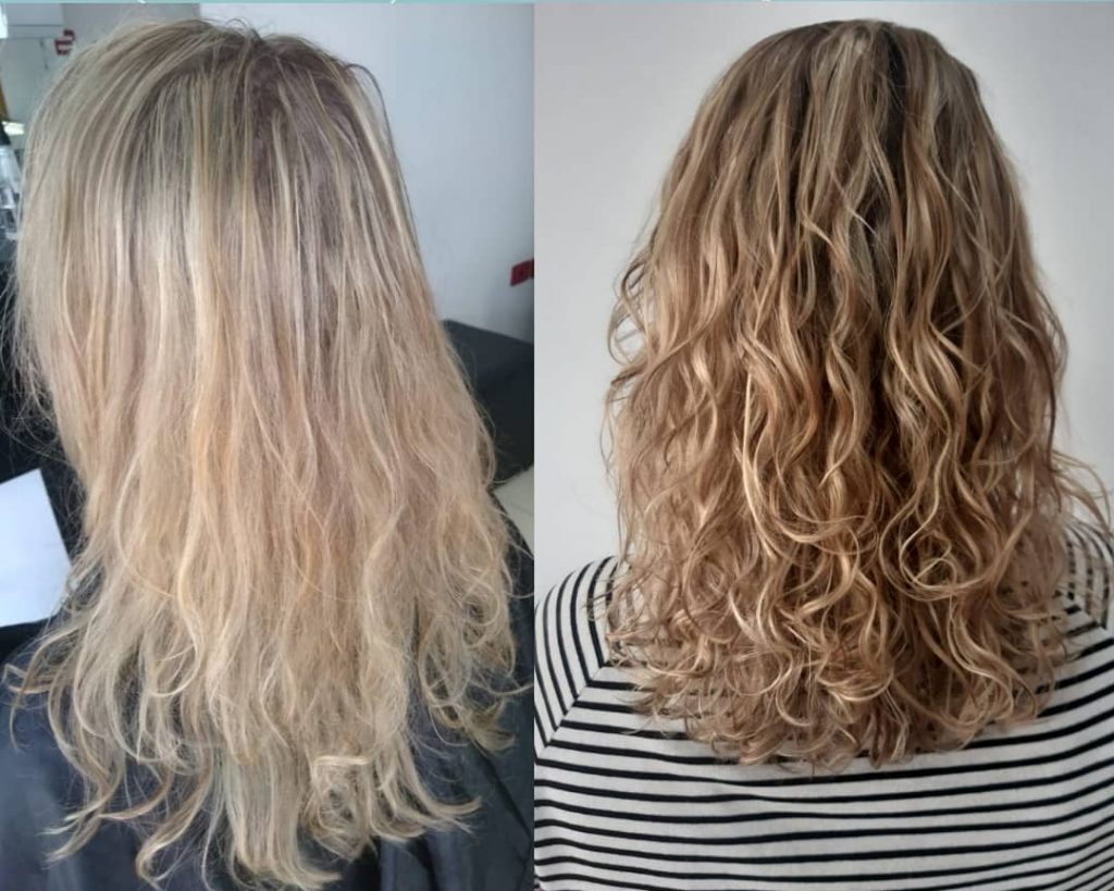 antes e depois de repor massa capilar