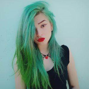 cabelo verde no instagram