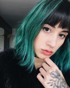 cabelo verde no instagram