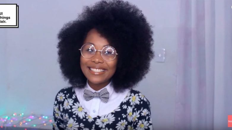 Cabelo afro de Lu Assis