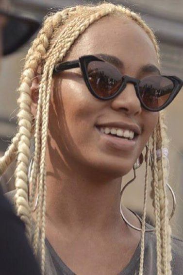 Box braids platinadas