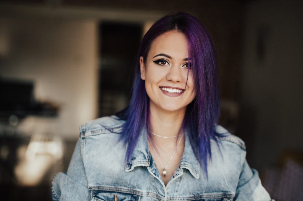 modelo de cabelo ultravioleta