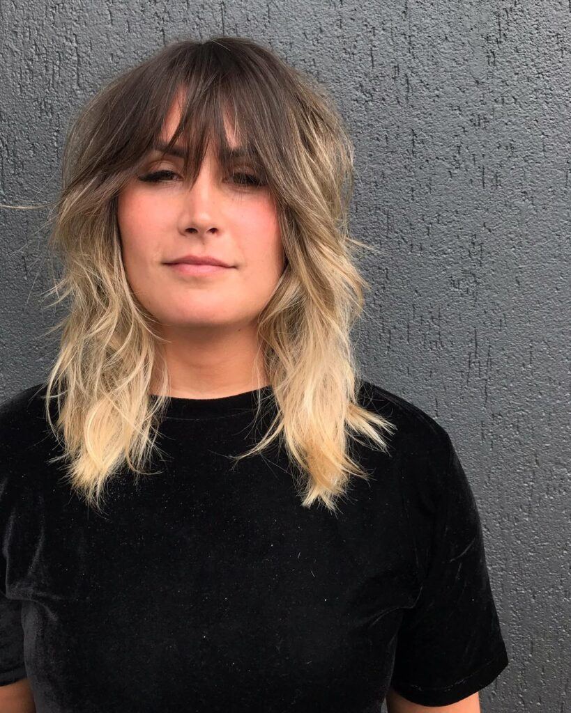 cabelo-médio-ombre-hair-com-franja