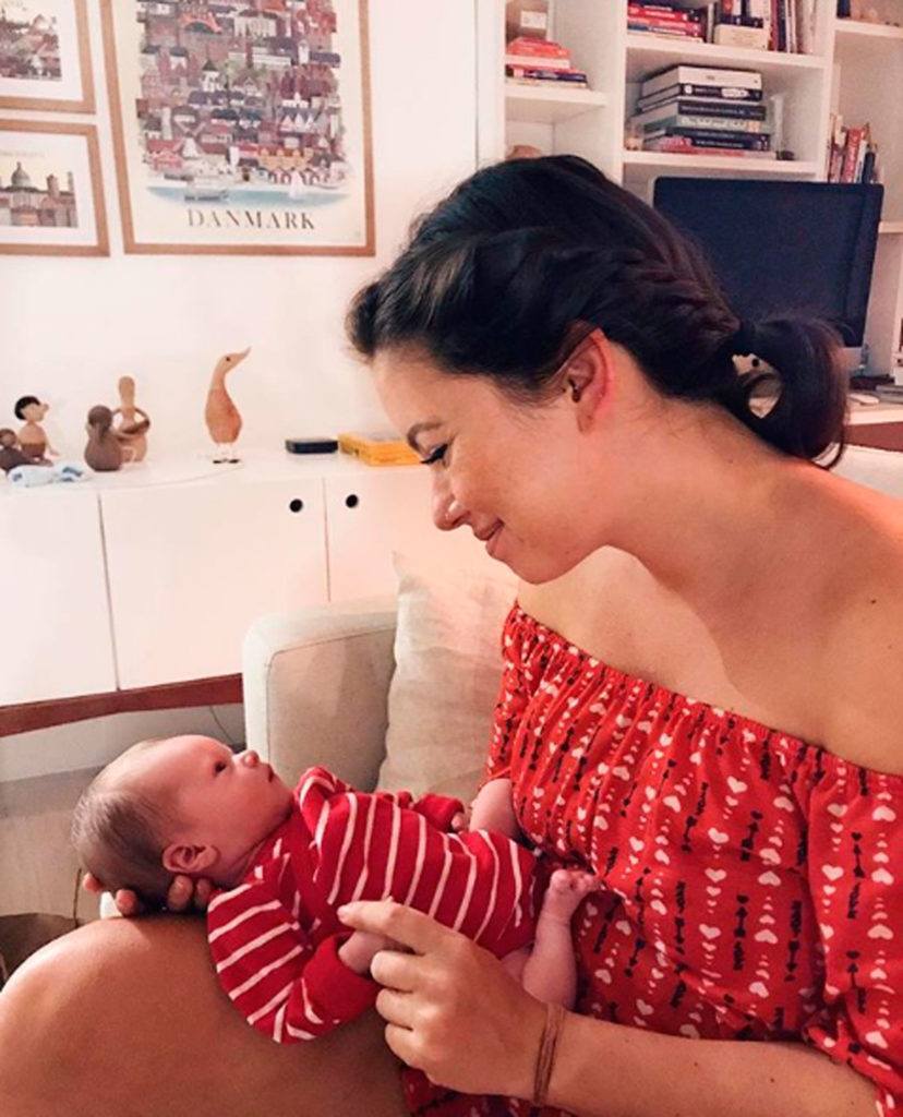 Ju Goes com a filha
