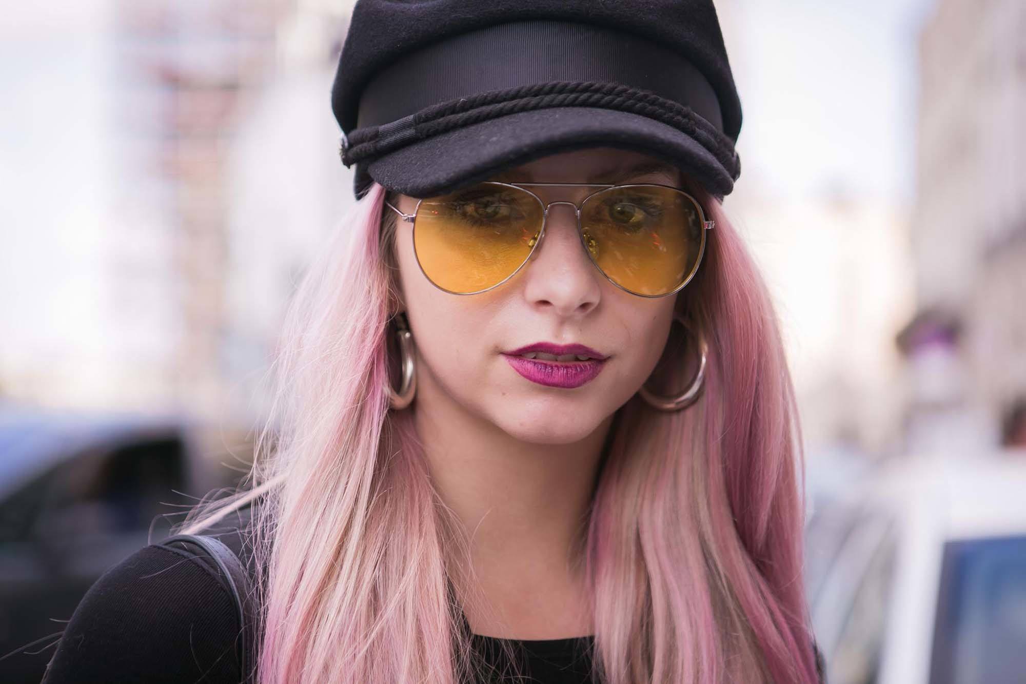 modelo com um dos penteados para festival de música 2018