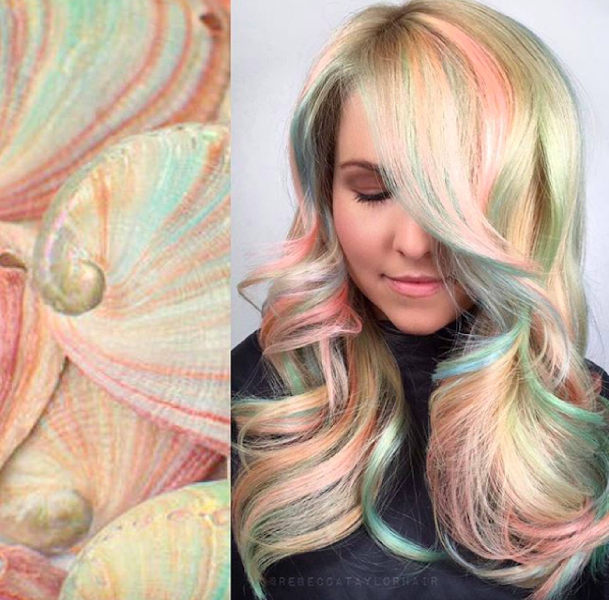 Cabelo liso colorido