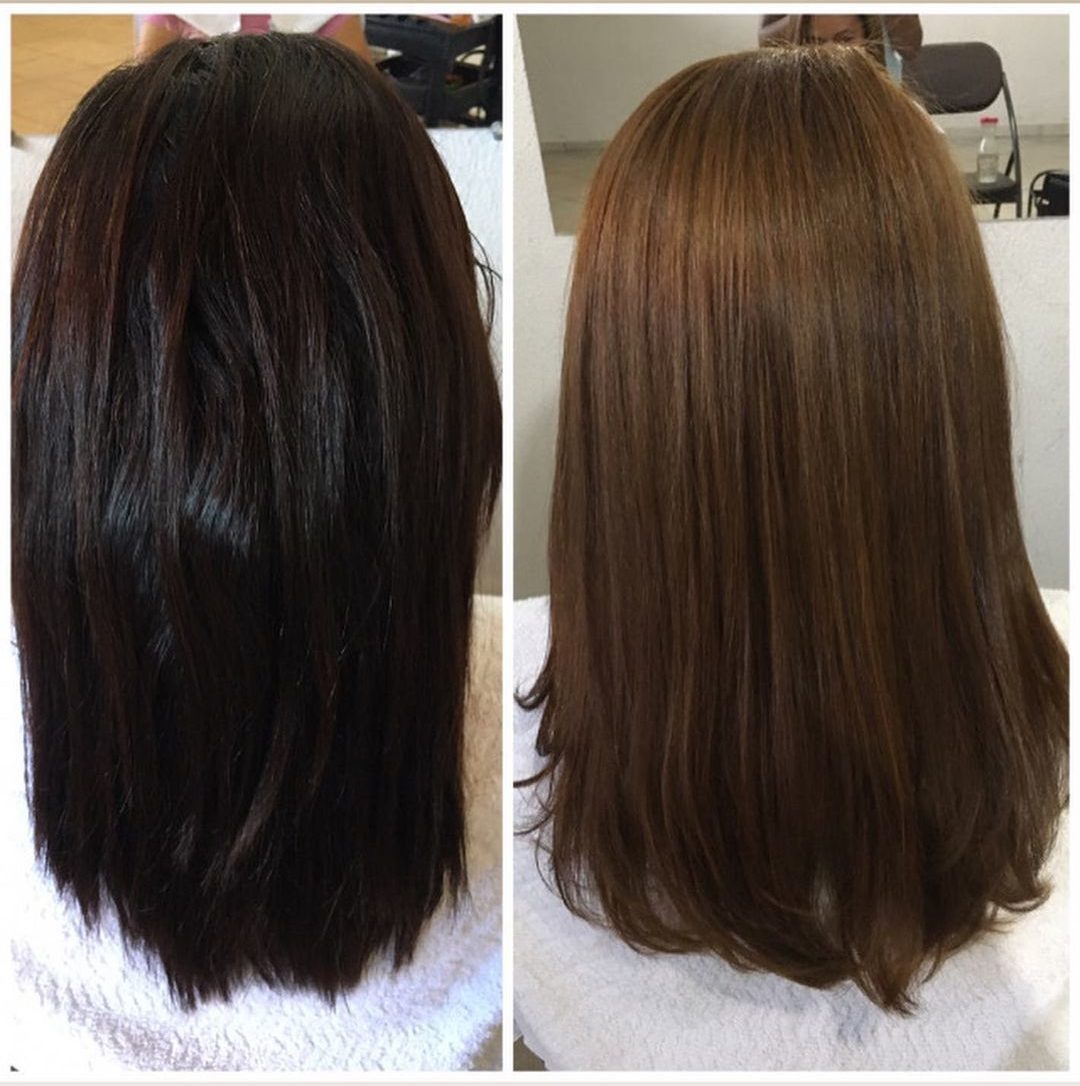 antes de depois de decapagem de cabelo