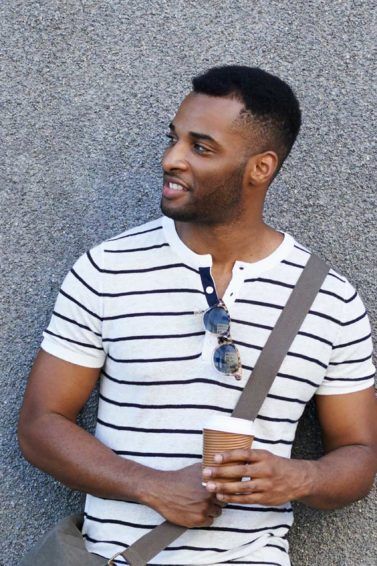 modelo com escova progressiva masculina nos fios