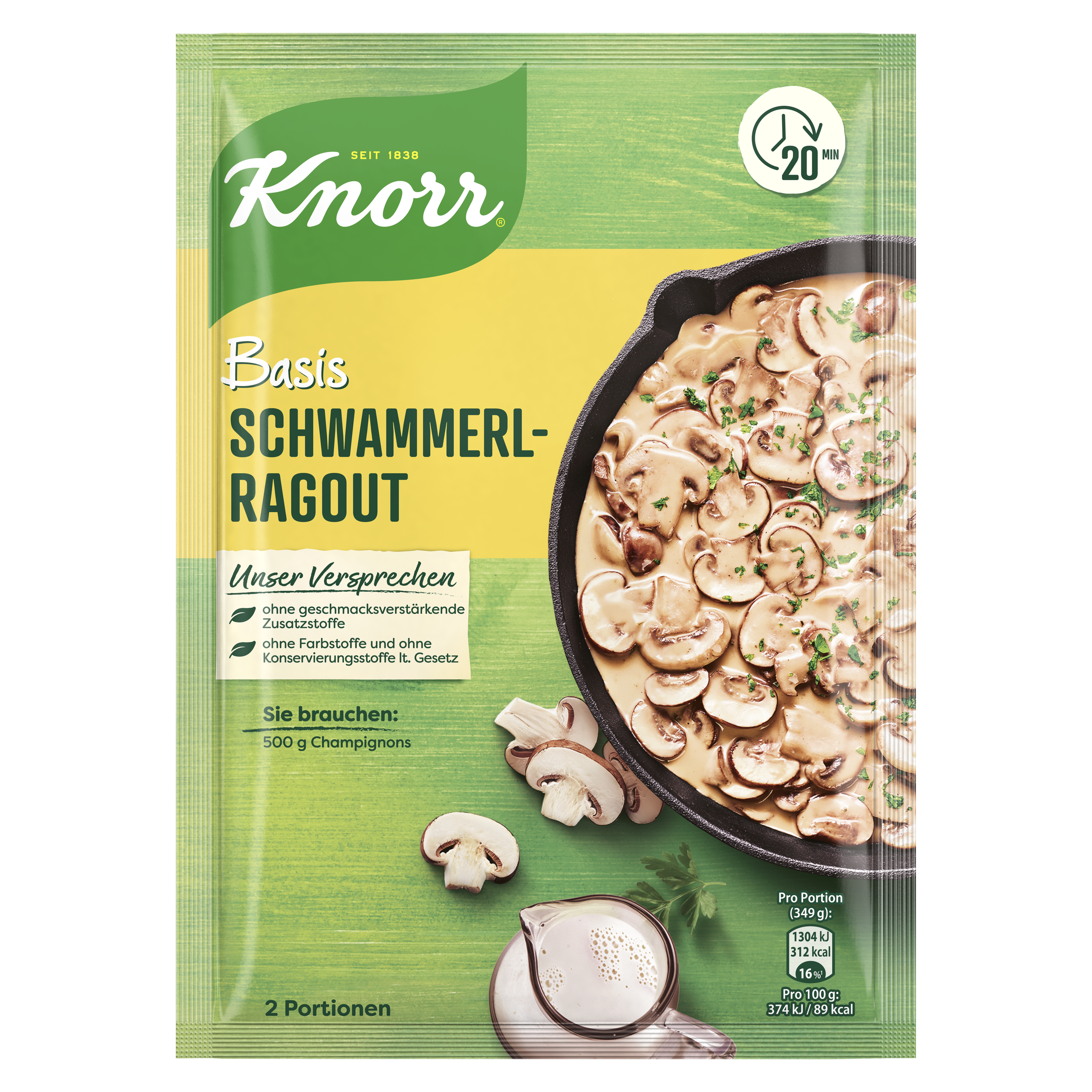 Knorr Basis für Schwammerlragout 2 Portionen