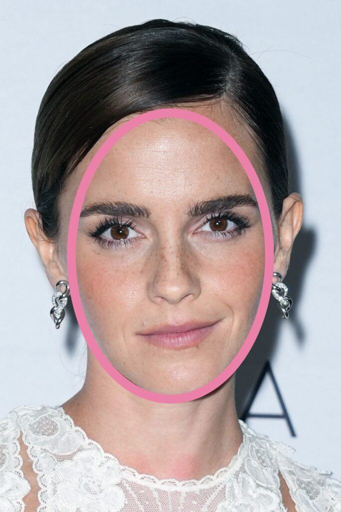 atriz emma watson rosto redondo